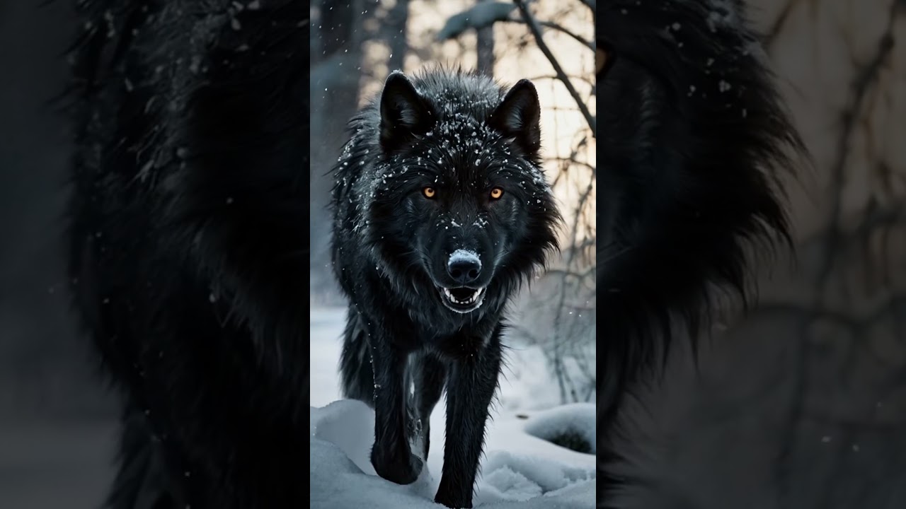 Live Wallpaper Wolf in the snow 3 | ChatGPT, Hailuo AI #livewallpaper #photo