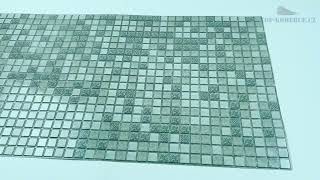 3D obkladový omyvatelný panel PVC Mozaika hnědá se vzorem (480 x 955 mm)