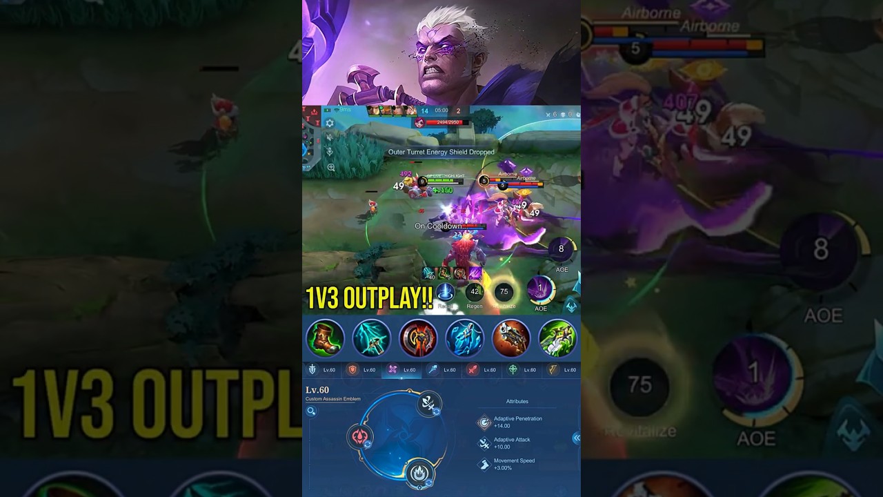 1v3 Outplay!! Phoveus Best Build 100% Deadly (Part 20) - MLBB #gameplayproplayer #phoveus #MLBB