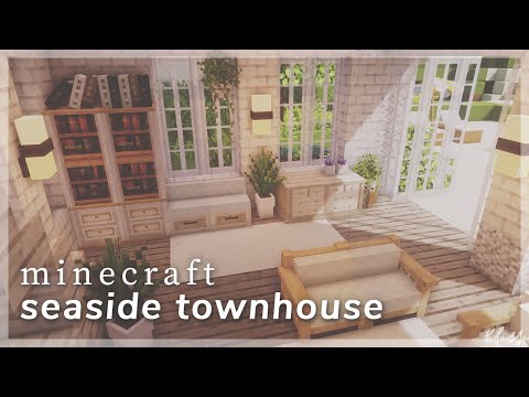 [Minecraft] Seaside Townhouse 🌊🐚 - Speed Build | CIT Resource Packs