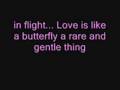 Love is like a butterfly