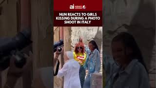 Download lagu Nun reacts to girls kissing during a photo shoot in Italy 🤭🤯 mp3