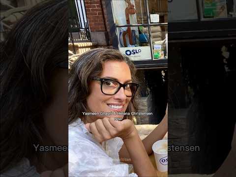 Yasmeen Ghauri and Helena Christensen in 90s #shorts #yasmeenghauri #supermodel #90sfashion #versace