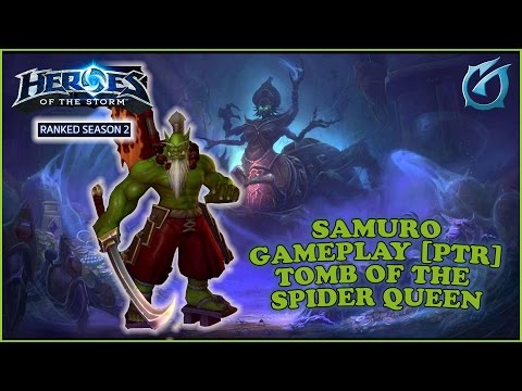 Grubby | Heroes of the Storm | Samuro Gameplay PTR - Tomb of the Spider Queen