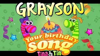 Tina&amp;Tin Happy Birthday GRAYSON (Personalized Songs For Kids) #PersonalizedSongs