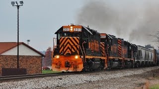 preview picture of video 'W&LE 213 westbound through Bolivar, Ohio 11/7/12'