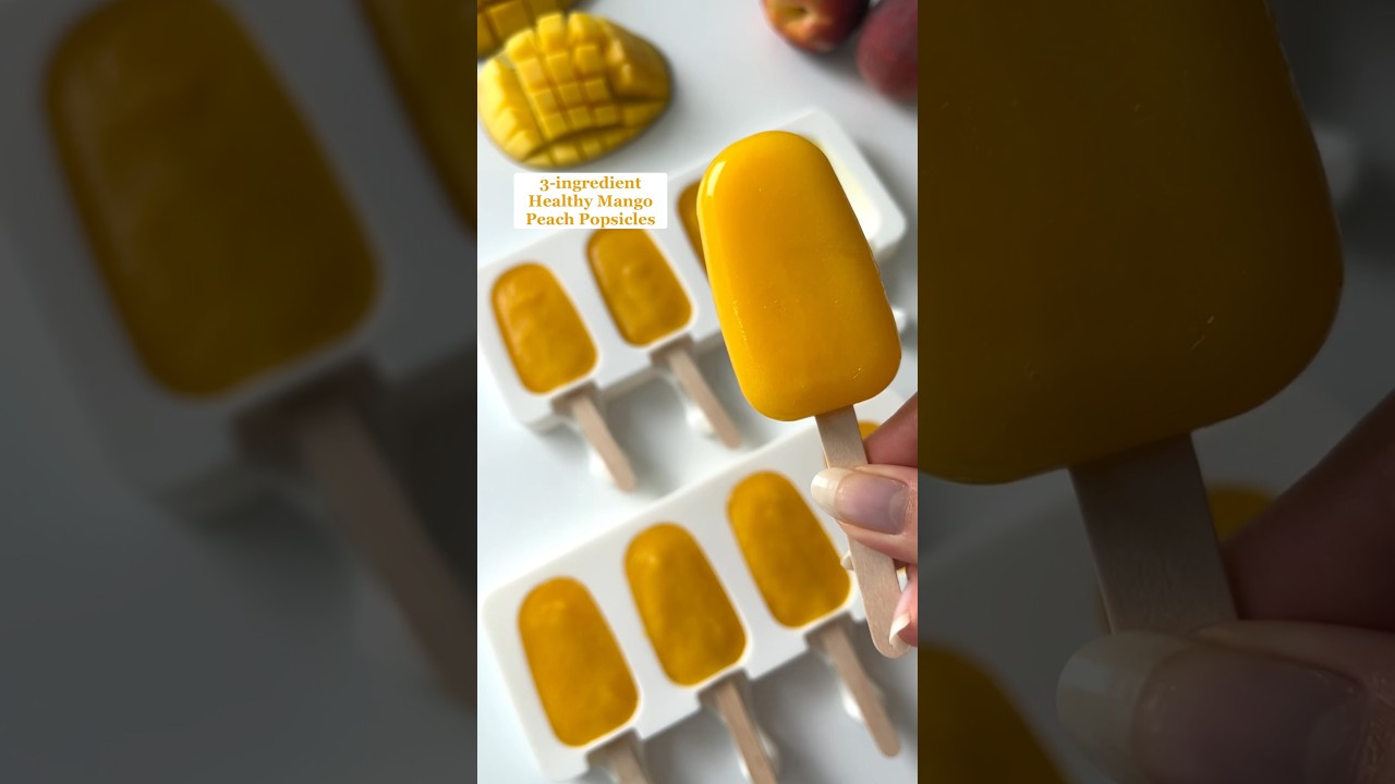 Healthy Dessert Idea: 3-ingredient Popsicles☀️🤩 #healthydessert #healthyrecipes #healthyfood
