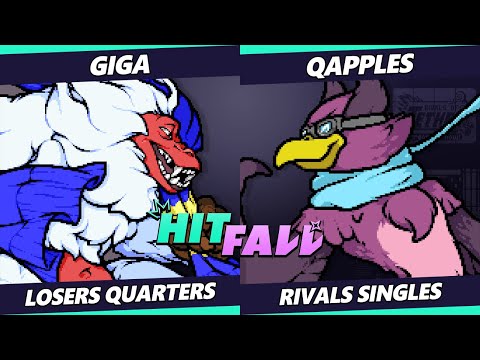 Hitfall 2023 Top 8 - Giga (Hodan) Vs. Qapples (Wrastor) Rivals of Aether - RoA