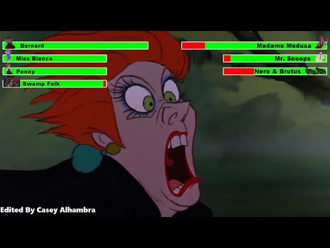 The Rescuers (1977) Final Battle with healthbars