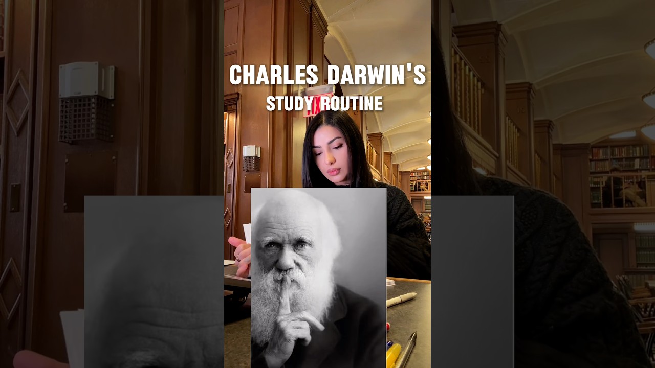 I tried Charles Darwin's study routine!#studytok #darwin #evoltuion #mindmaps #wondersharepartner