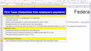 Excel 2010 Business Math 54: Calculate Social Security and Medicare Deductions