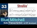 Strollin' (Blue Mitchell) Solo Transcription #33