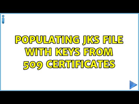 Populating jks file with keys from 509 certificates