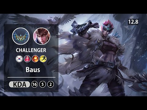 롤 챌린저 탑 퀸 " Baus " // LOL TOP Quinn KR Challenger | Patch 12.8✅
