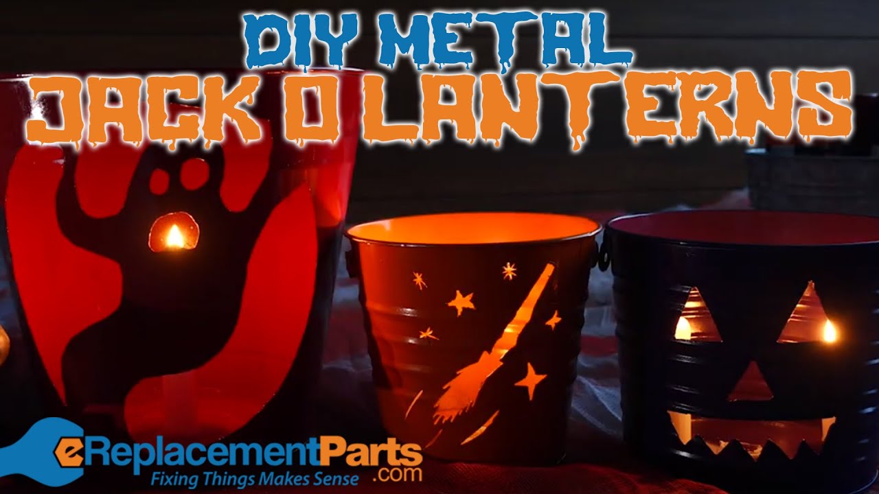 DIY Metal Jack-O-Lanterns