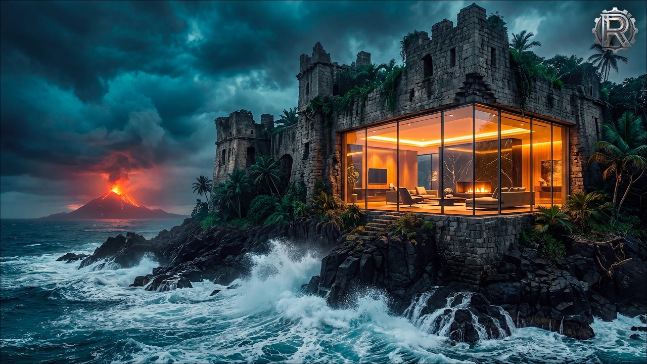 I Transformed a Forgotten Volcanic Island Fortress Into a Million-Dollar Secret Luxury Home (ASMR)