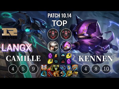 RNG Langx Camille vs Kennen Top - KR Patch 10.14