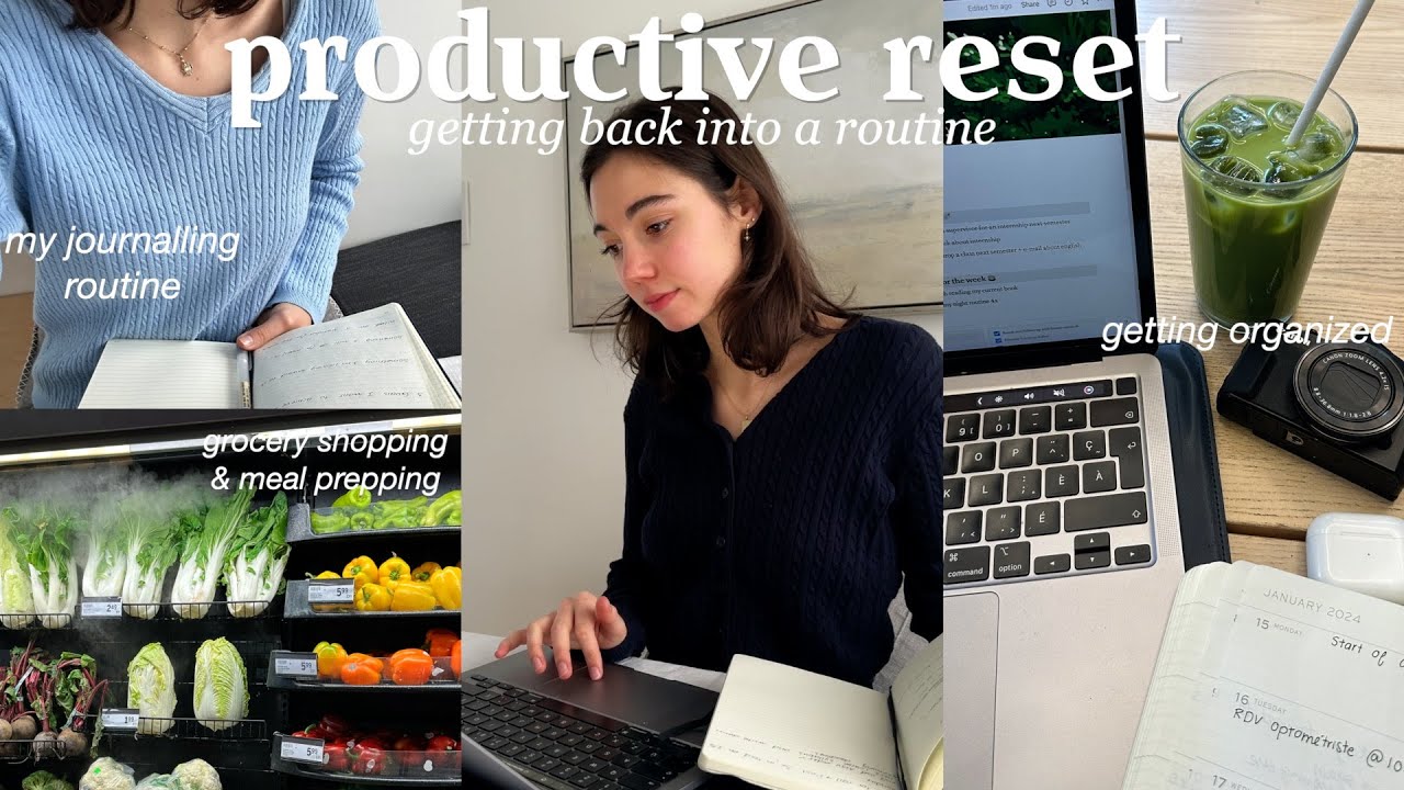 PRODUCTIVE RESET VLOG | deep cleaning, healthy habits & recharging my social battery