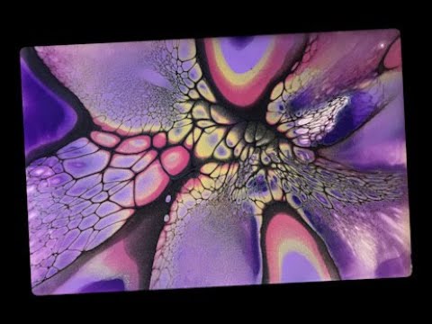 (318) Acrylic Fluid Painting - Bloom Pour - No Varnish