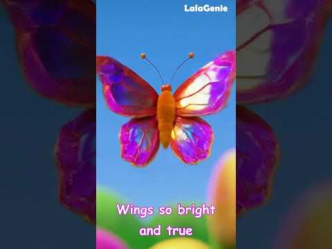 How #caterpillar turns into a #butterfly song | Lala Genie Educational Songs for Kids #butterflysong