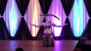 Hjordis: double sword performance at Art of the Belly 2018