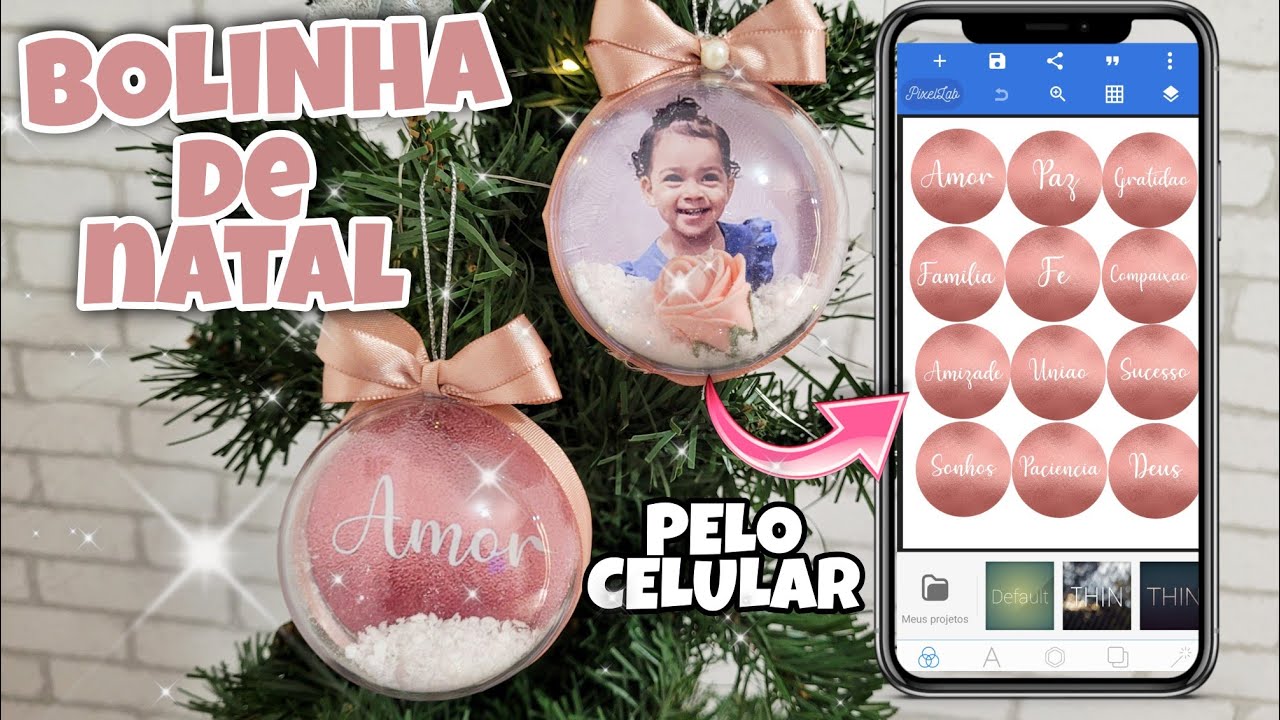 COMO FAZER BOLINHA DE NATAL PERSONALIZADA PELO CELULAR - RENDA EXTRA $$