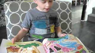 Ethan reading Goodnight toes, Goodnight feet April 2011 age 4