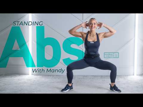 10-Min Standing Abs Workout at Home, Dumbbell Core + Sneaky Leg Burn