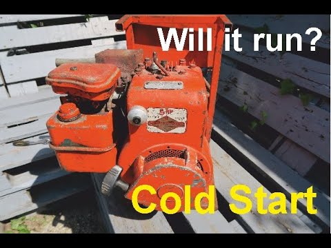 Cold Start old Briggs and Stratton 5hp Generator