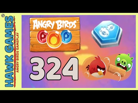 Angry Birds Stella POP Bubble Shooter Level 324 - Walkthrough, No Boosters