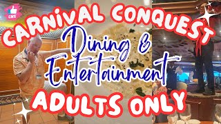🎉 Carnival’s FIRST Adults-Only Cruise?! 🍽️🎭 Entertainment & Food Review on Carnival Conquest