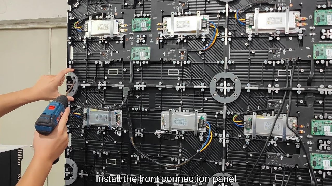 How to Install the Cabinets onto the Frame to Form an LED Video Wall?