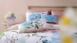 BEBEJAN MAIA BLUE 100% COTTON 5-PIECE REVERSIBLE COMFORTER SET