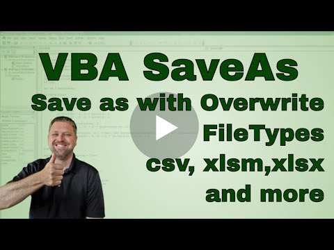 Conquering SaveAs in VBA - Saving in Multiple File Formats - CODE and Download Included