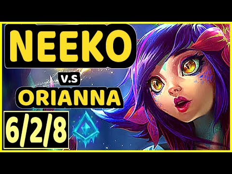 SKT T1 FAKER (NEEKO) vs ORIANNA - 6/2/8 KDA MID CHALLENGER GAMEPLAY - KR