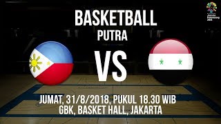 Live Streaming Laga Basket Putra Asian Games 2018, Filipina Vs Suriah Pukul 18.30 WIB