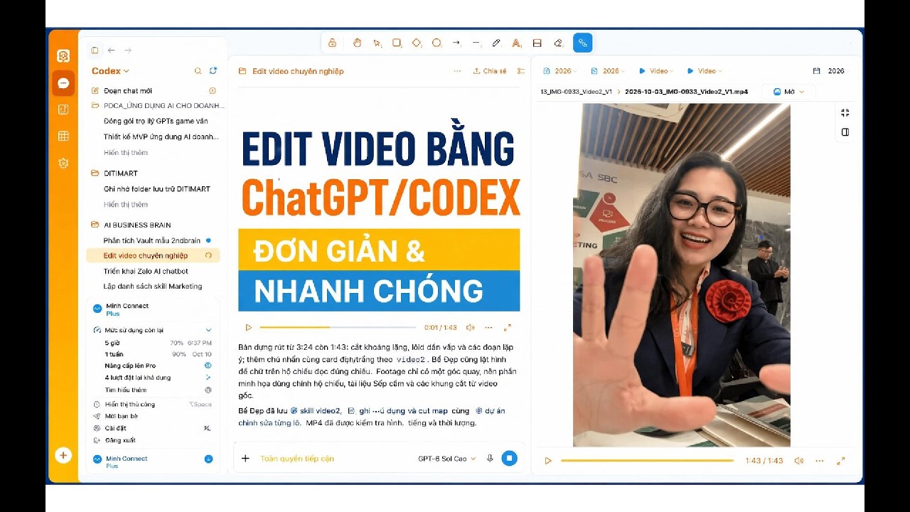 HƯỚNG DẪN EDIT VIDEO BẰNG CHATGPT/CODEX