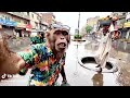 Naughty Monkey Reporting Rain In Karachí With Chacha Mango Wala