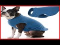 Gooby Stretch Fleece Vest Dog Sweater - Steel Blue, Large - Warm Pullover Fleece Dog Jacket - Winter