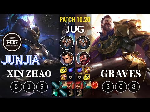 EDG JunJia Xin Zhao vs Graves Jungle - KR Patch 10.20