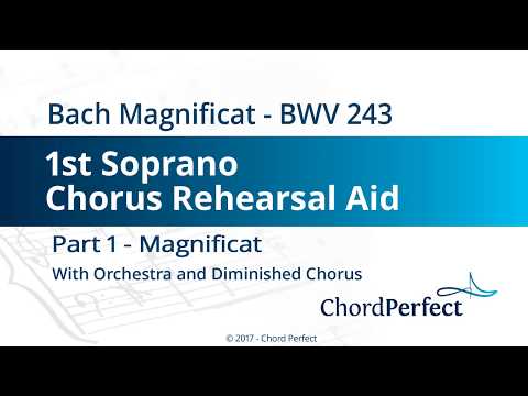 Bach's Magnificat Part 1 - Magnificat - 1st Soprano Chorus Rehearsal Aid