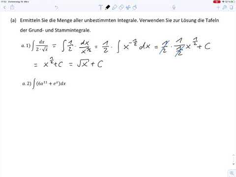 Übungsblatt1 Aufgabe a2 - Grundintegrale (alt)