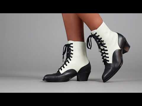 PRE-ORDER Paris Women's Boots (Ivory/Black)