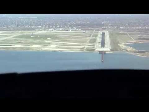 Landing 04R  JFK New York Cockpit view