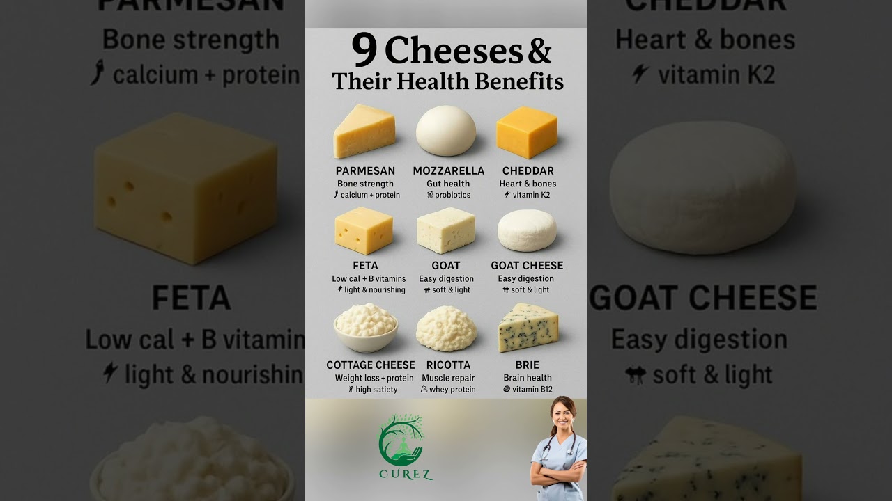 9 Cheeses & Their Shocking Health Benefits