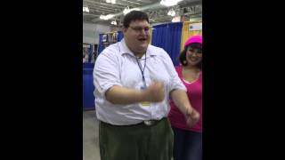 Real Life Peter Griffin and Meg (Ivy Doomkitty) at #doACBC cosplay Family Guy in-character