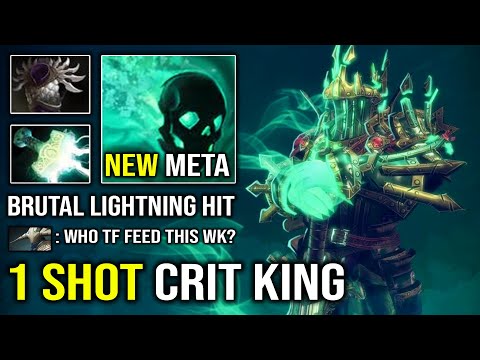 WTF Lightning 1 Shot Wraith King Brutal Crit 100% Imba Mjollnir Blade Mail vs Hard Carry Sven Dota 2