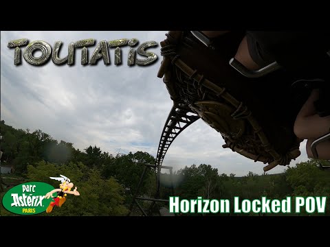Toutatis - Horizon Locked POV - On-Ride - Parc Astérix - Intamin LSM Coaster - Multilaunch Coaster