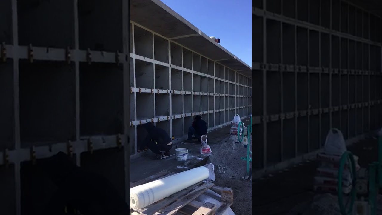 Palermo montaggio staffe coccarde per marmo loculi prefabbricati sicilia Nunzio Trinca