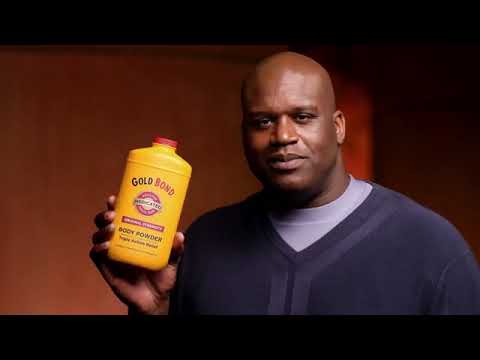 gold bond commercial "shake and tingle" featuring shaq